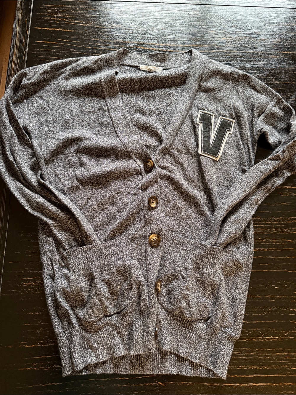 Vans Gray Women's V-Patch Button Cardigan